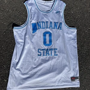 Retro Vintage Men's Basketball Jersey Bird Indiana State Jersey Stitched Blue - Picture 1 of 6