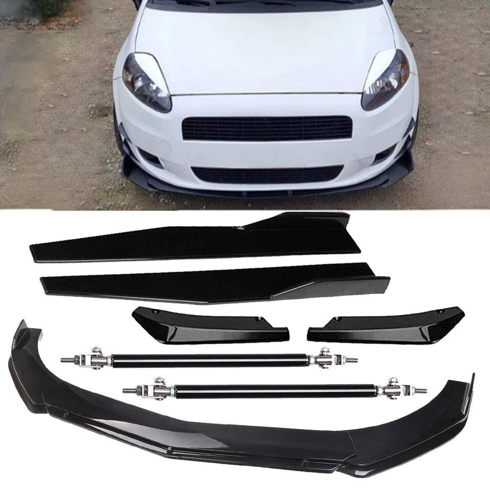 Front Bumper Lip Spoiler Splitter Side Skirt Rear Lip For Fiat Abarth Foto 1 de 4
