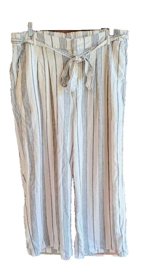 Pantalones Old Navy para mujer mezcla de lino XL pierna ancha relajados vacaciones playa costa Foto 1 de 4