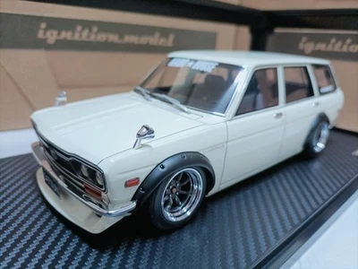 IG 1:18 Nissan Datsun Bluebird 510 white station wagon model Datsun Bluebird - Image 1 of 4