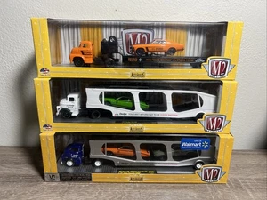 M2 Machines 1956 Ford C-500 1970 Mustang Boss And Dodge 700 Auto-Haulers Lot - Picture 1 of 10