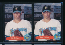Lot (2) 1995 Multi-Ad #4 Eric Clifford Everett AquaSox Player Lot (FN12) SWSW6