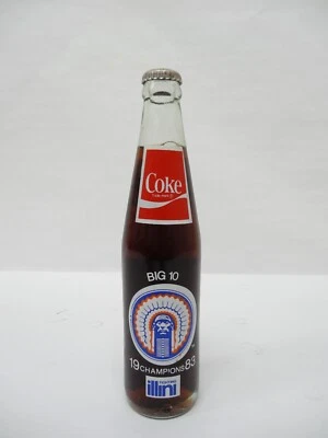 Rose Bowl Big Ten Champ Illinois Fighting Illini 1983 botella de Coca-Cola de 10 oz Foto 1 de 4
