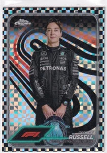 Topps 2024 Chrome Formula 1 No. 5 George Russell Checkerflag Refractor - Bild 1 von 2