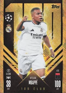 TOPPS MATCH ATTAX 2024-2025 24/25 KYLIAN MBAPPE REAL MADRID CF 100 CLUB - Imagen 1 de 2