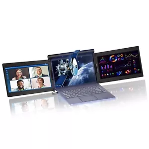 NEW!! KPKUE X50 13.3" USB C Laptop Triple Screen Extender For Windows - Black - Picture 1 of 5