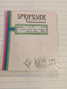 Springside DA3/10 Spur O SR Kopf- & Rückleuchten weiß Pk 10 (1 rotes Juwel fehlt - Bild 1 von 6