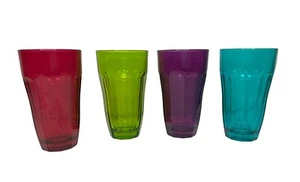 Circleware Drinking Glasses Set of 4 Jewel Gem Colors 5.5" Juice Tumblers - Picture 1 of 21