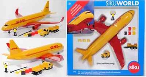 SIKU WORLD AEREO IN PLASTICA DHL E ACCESSORI DHL CARGO AIRCRAFT ART 1702 - Picture 1 of 1