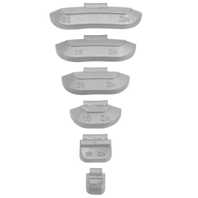 HASKYY 225x Schlaggewichte SILBER Stahlfelgen 5-30g Auswuchtgewichte Wuchtgewichte