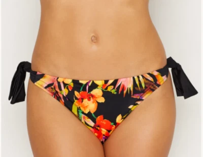Pantalones de bikini Fantasie Swimwear para mujer medianos tropicales #FS6431 tiro bajo bufanda corbata Foto 1 de 4