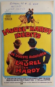 THE FURTHER PERILS OF LAUREL AND HARDY - INEDITS - ORIGINAL BELGIAN MOVIE POSTER - Picture 1 of 1