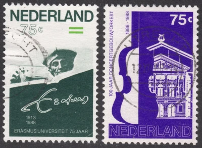 1988 Netherlands SC# 737-738 - Amsterdam Concertgebouw Orchestra - Used - Image 1 of 2