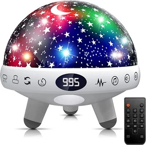 Night Lights for Kids Room with Sound Machine Baby Night Light Star Projector - Picture 1 of 9