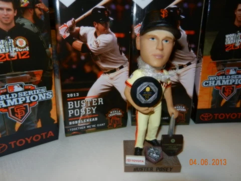 BUSTER POSEY SF GIANTS 2012 WORLD CHAMPIONS MVP BOBBLEHEAD SGA 2013 NIB NEW 🎁 Cover