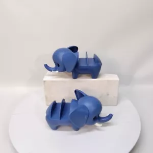 Set Of 2 Children's Elephant Taco Holder Food Severing - Picture 1 of 10