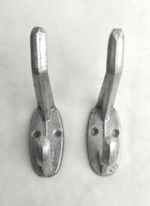 2 ganchos de pared de aluminio de la era espacial soviéticos vintage URSS - Imagen 1 de 16