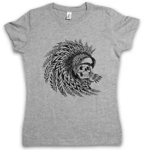DEAD AZTEC WARRIOR DAMEN T-SHIRT Indians Culture Civilization Mayans Religion - Picture 1 of 1