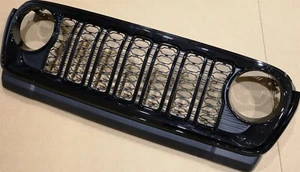 24-25 Jeep Wrangler JL Front Grille BLACK PX8 Sahara Rubicon Gladiator JT OEM - Picture 1 of 13