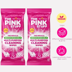Pink Stuff Multipurpose Wipes 72 Pack | Removes Grease & Grime | Quick Cleaning - Picture 1 of 12