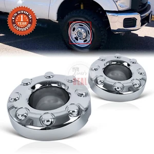 2Pcs Front For 05-18 Ford F-350 Dually 4X4 Open Wheel Center Hub Caps Lug Covers - Picture 1 of 12