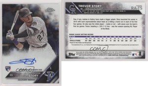 2016 Topps Chrome Rookie Auto Trevor Story #RA-TS Rookie Auto RC