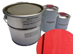 7 Liter Set 2K Autolack RAL 3000 Feuerrot UNI Rot Feuerwehr Tuning Lackpoint ! - Picture 1 of 1