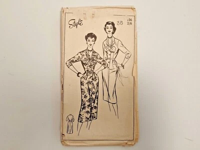 Style no.936 vintage sewing pattern 50s/60's long sleeve dress bust 36 - Image 1 of 4