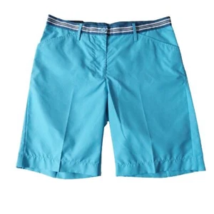 J. Lindeberg Franka Micro Twill Blue Moisture Wicking Shorts Women's Sz 28 NWT - Picture 1 of 13
