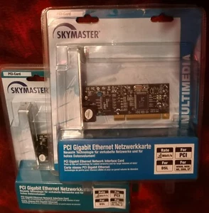 2 × PCI Gigabit Ethernet Nezwerkkarte von SkyMaster 1000/100/10 Mbps NEU/OVP - Bild 1 von 2