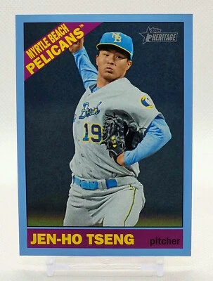 2015 Topps Heritage Minor League Jen-Ho Tseng Blue Border #172 Myrtle Beach - Image 1 of 2