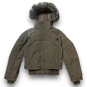 The North Face Prodigy 600 Down Parka Cropped Coat Puffer Brown Womens Sz M - Imagen 1 de 16