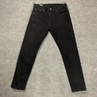 Levis 512 Mens Jeans 30x27* Slim Taper Black Premium Denim Stretch Red Tab Pants