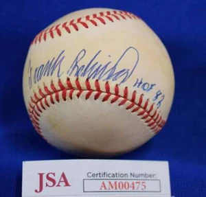 Frank Robinson HOF 82 JSA Cert Autograph National League Signed Baseball - Picture 1 of 2