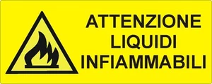 2 TARGHETTE ADESIVE ISO 7010 "LIQUIDI INFIAMMABILI" SEGNALE PERICOLO ANTINCENDIO - Imagen 1 de 1