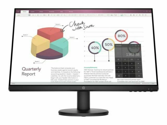 HP P24v G4 23.8" Widescreen IPS Monitor - Black