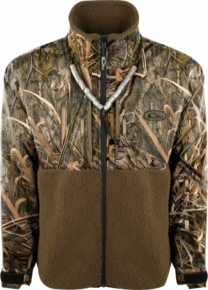 Drake Waterfowl MST Guardian Flex Sherpa Fleece Eqwader FZ DW7330-022 Habitat  - Image 1 of 1