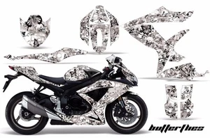 Street Bike Graphic Decals For Suzuki GSXR 600 & 750 2008-2010 BTTRFLY K W - Picture 1 of 2