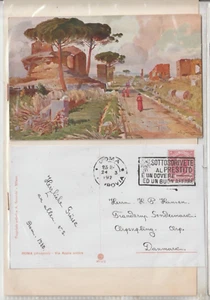 Italia Roma tarjeta Postal Circulada a Dinamarca año 1920 (HB-495) - Picture 1 of 1