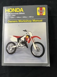 HAYNES 1986-2007 HONDA CR 82, 123, 124, 249, 491 CC BIKES SERVICE MANUAL (2222) - Picture 1 of 5