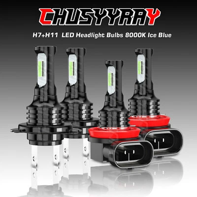 For Jaguar XF 2009-2011 - 8000K LED Headlight Combo High Low Beam 4x Bulbs Kit - Image 1 of 4