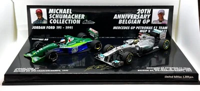 Minichamps 1/43 Schumacher Mercedes Jordan 2011 - 20 years Belgian GP NEW - Image 1 of 2