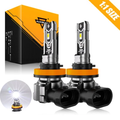 AUXBEAM H11 H8 20000LM LED Headlight Kit Low Beam Fog Bulbs 6500K White Real 1:1 - Image 1 of 4