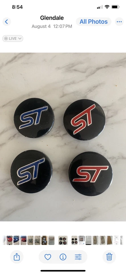 ⭐️ Tapacubos centrales Ford Focus Wheel 2000-2011 cromados OEM Foto 1 de 2