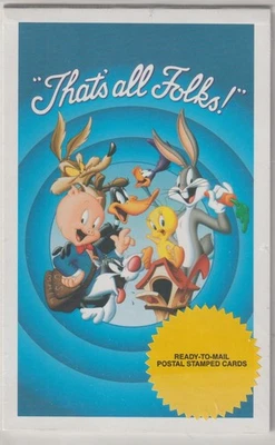 THAT'S ALL FOLKS TYPE 2001 # UX 376a BOOKLET OF 10 POSTAL CARDS - Image 1 of 2