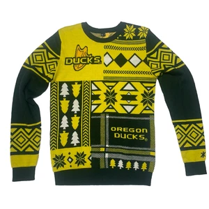 Oregon Ducks NCAA Ugly Christmas Sweater Men’s Size Small Yellow/Green Xmas - Bild 1 von 5
