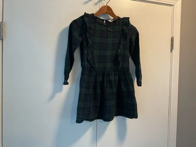 NIÑAS H&M TALLA. VESTIDO A CUADROS AZUL MARINO/VERDE 7/8 EN BUEN ESTADO USADO Foto 1 de 2