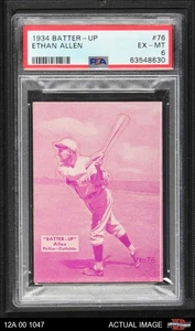 1934 Batter Up #76 Ethan Allen  PSA 6 - EX/MT - Picture 1 of 3