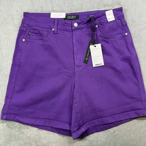 Judy Blue Jean Shorts Womens 1XL Purple Cotton High Waist JB150268 C-CO - Picture 1 of 12