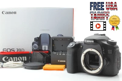 Only 35 shots [Almost Unused] Canon EOS 70D 20.2MP Digital SLR Camera Body JAPAN - Image 1 of 4